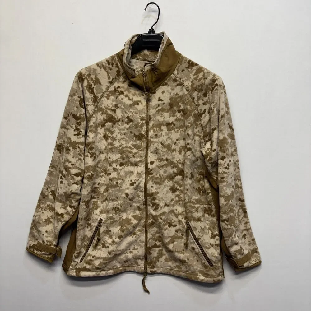 USMC Peckham Size Medium Polartec Fleece Jacket Desert MARPAT Camo C112 -10